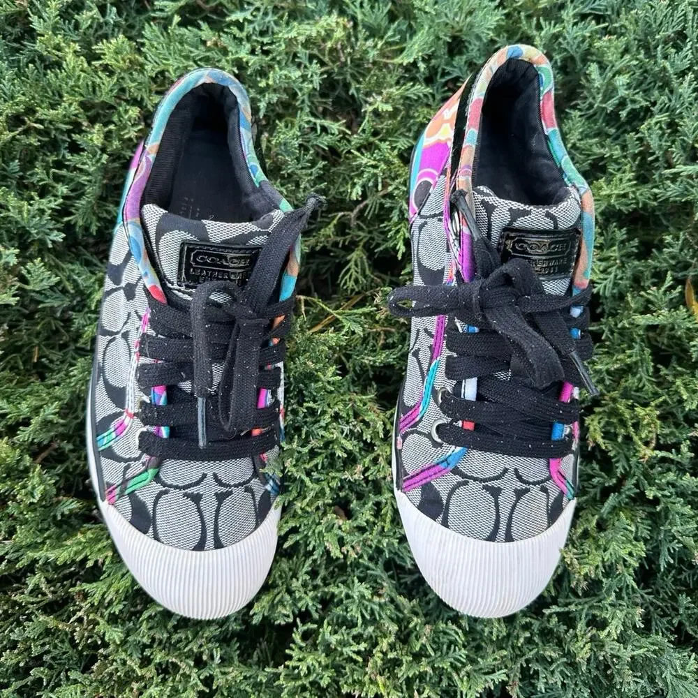 Coach Signature High Top Canvas‎ Women’s Size 6 Sneakers